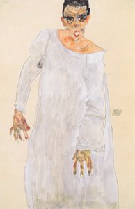 Autoritratto in veste bianca da Egon Schiele